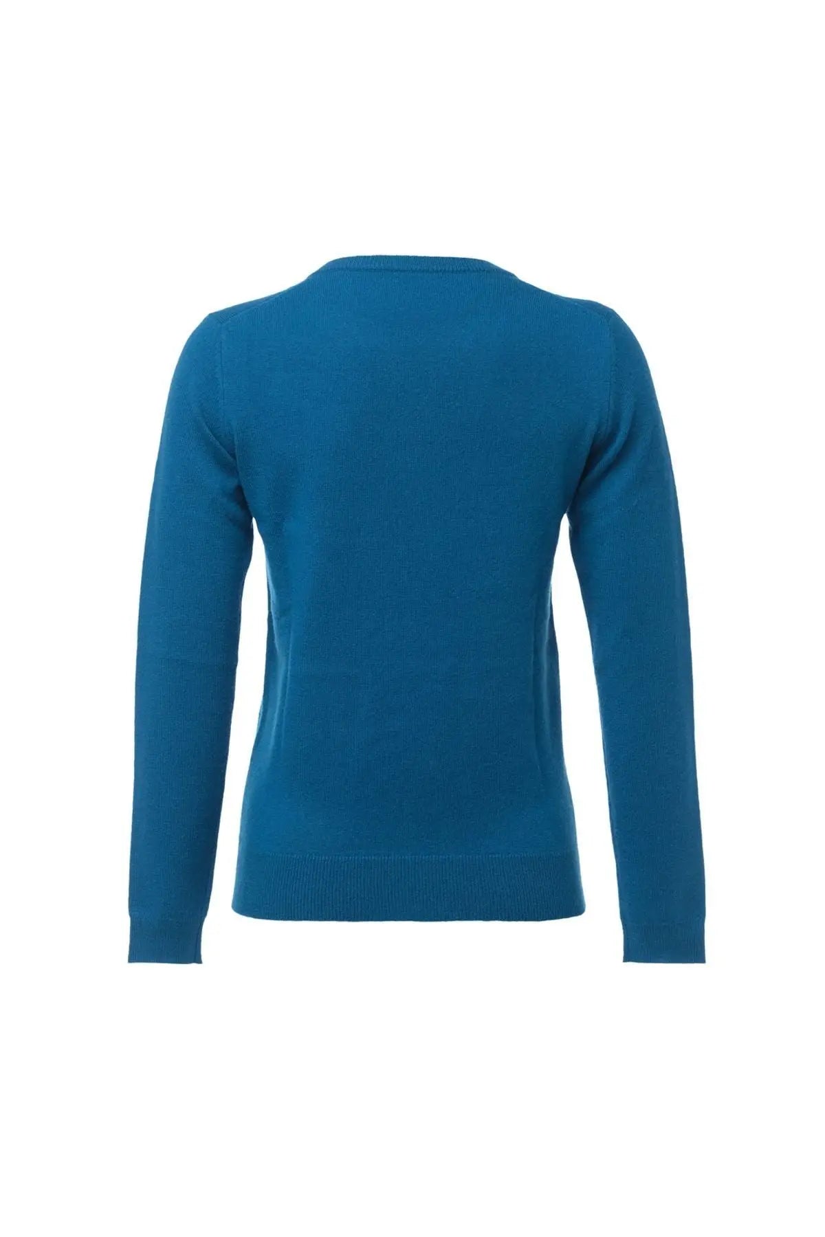 Tavuskusu Saf Kamir Veronique Yuvarlak Yaka Uzun Kollu Kazak Silk and Cashmere