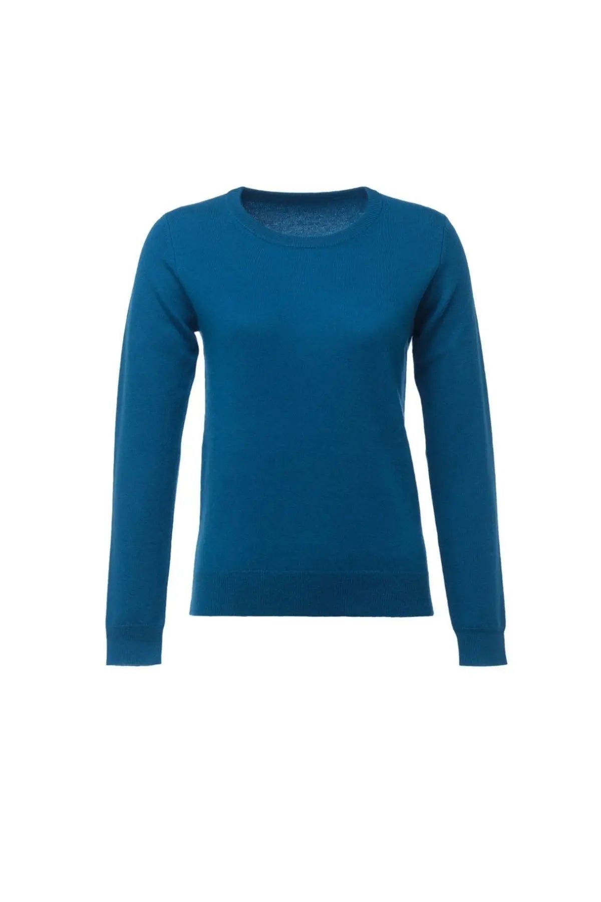 Tavuskusu Saf Kamir Veronique Yuvarlak Yaka Uzun Kollu Kazak Silk and Cashmere