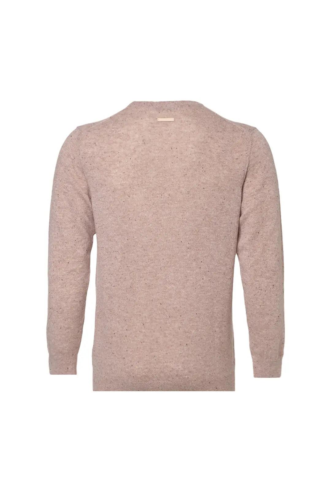 Vizon Saf Kamir Vincent Yuvarlak Yaka Uzun Kollu Erkek Kazak Silk and Cashmere