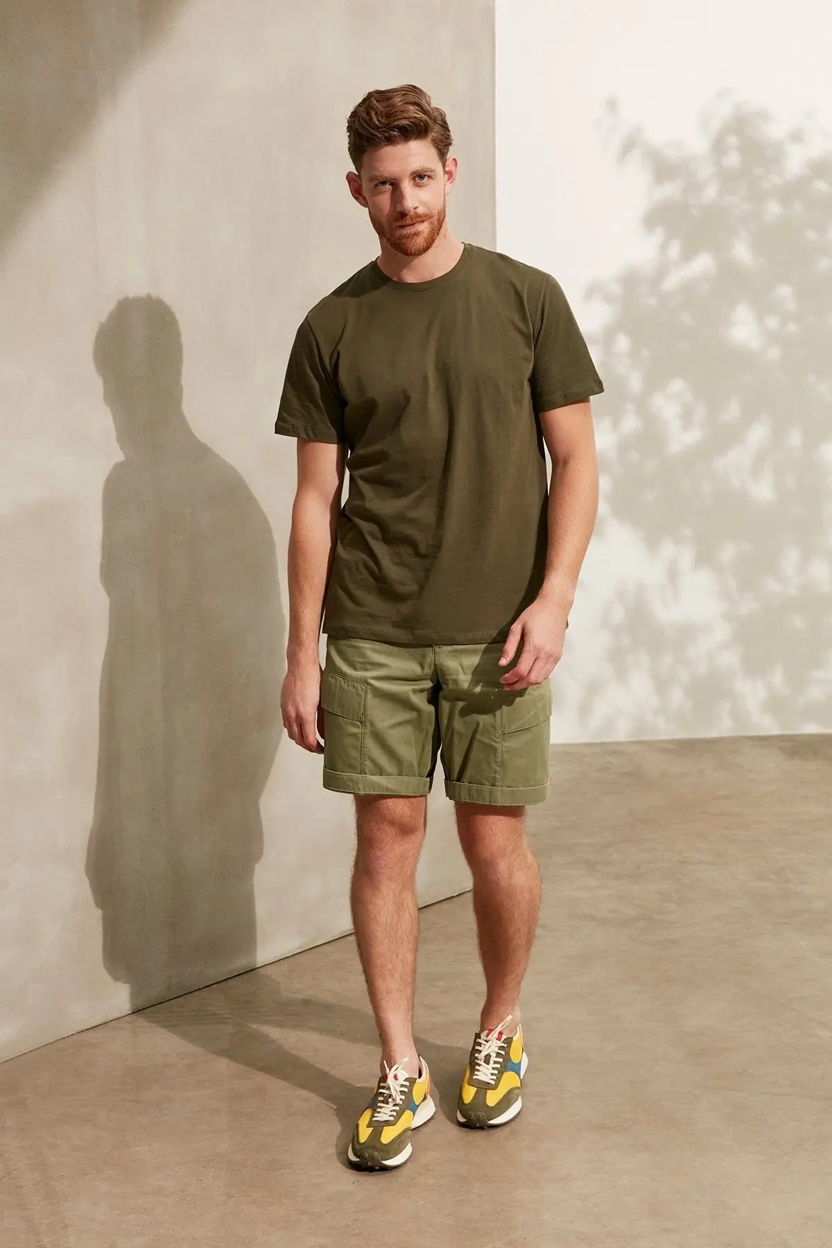 Yeşil & More Yuvarlak Yaka Kısa Kollu Erkek Tişört Silk and Cashmere