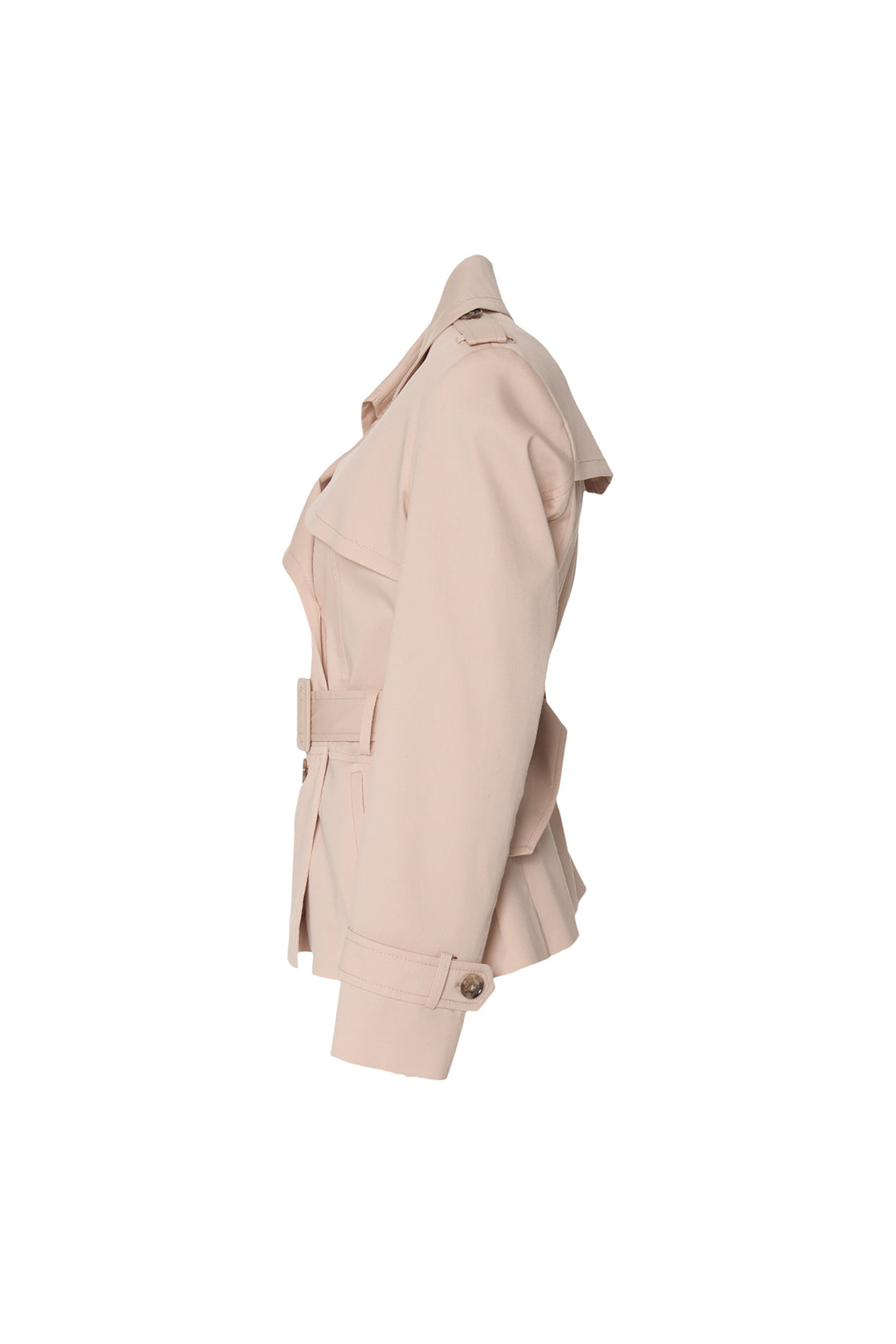 Bej Matilda Saf Pamuk Kadın Trençkot