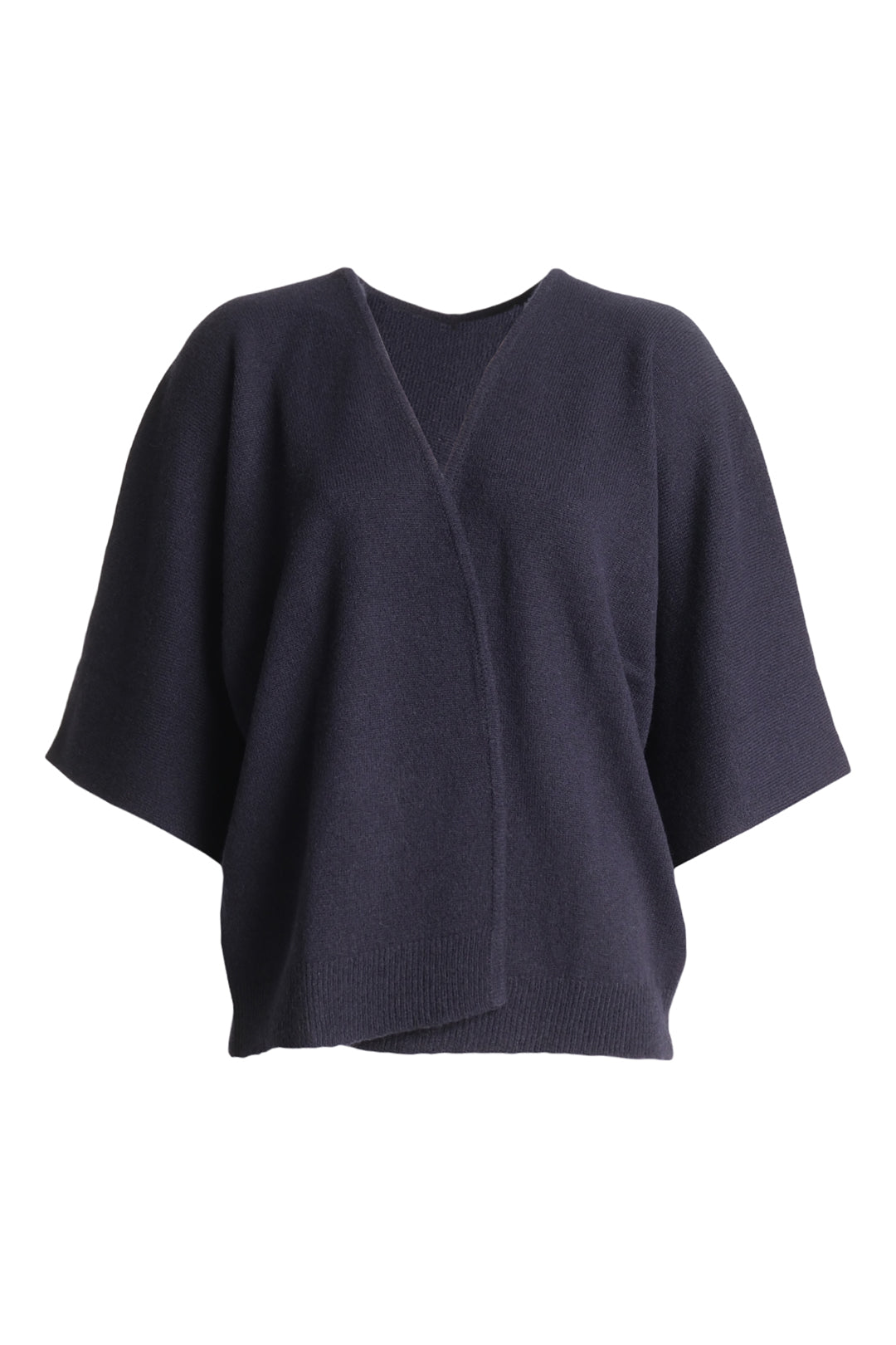 Lacivert Saf Kaşmir Kostir Rahat Kesim Kadın Hırka