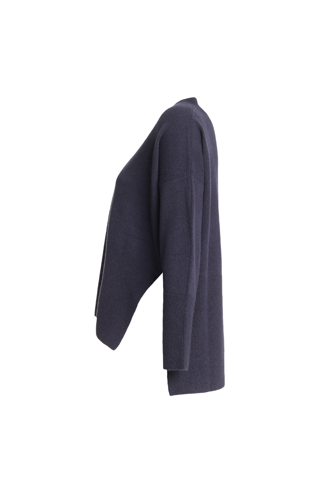 Lacivert Saf Kaşmir Isabella Derin V Yaka Kadın Kazak