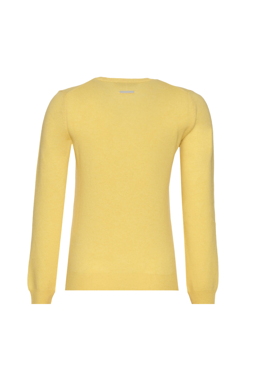 Sarı İtalyan Saf Kaşmir Franca Bisiklet Yaka Kadın Kazak