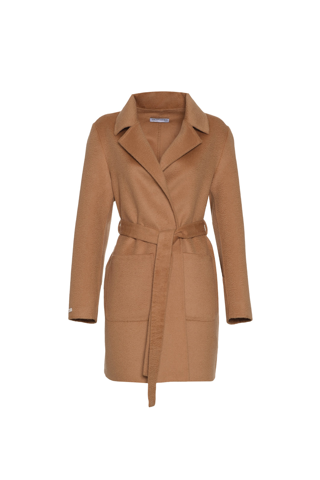 Camel Kaşmirli Meghan  Kısa Palto