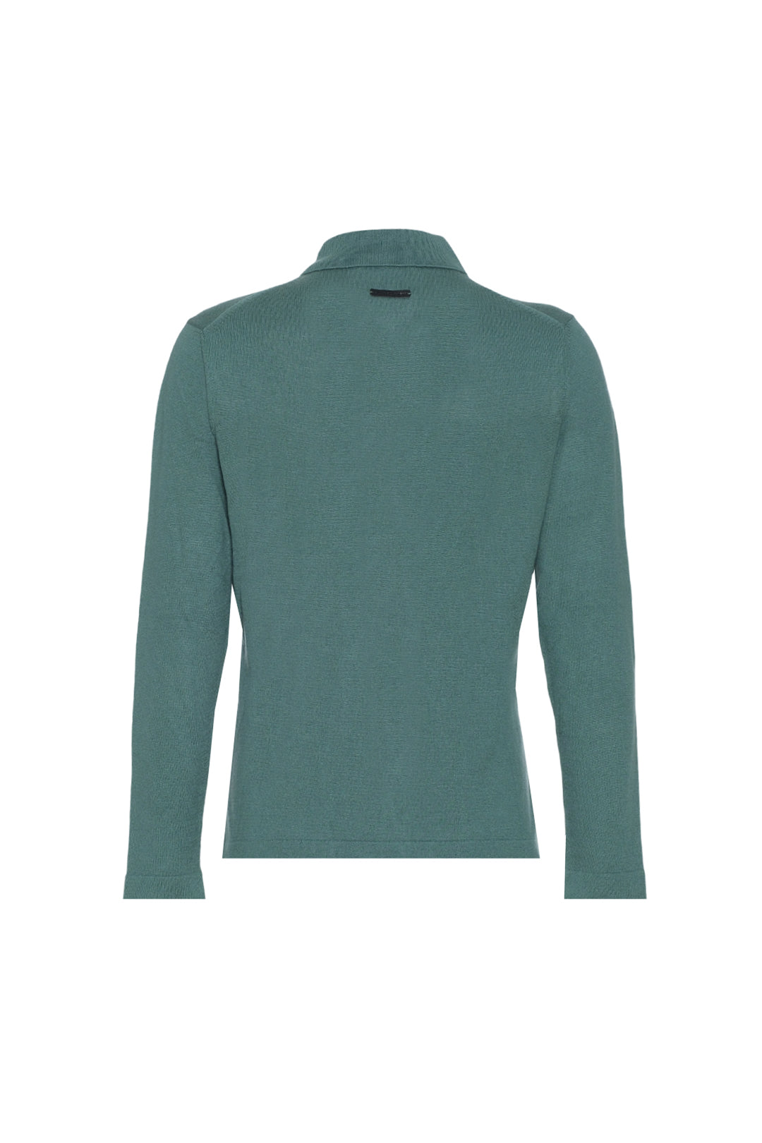 Yeşil İpek Kaşmir Aleyna Polo Yaka Uzun Kollu Kadın Gömlek