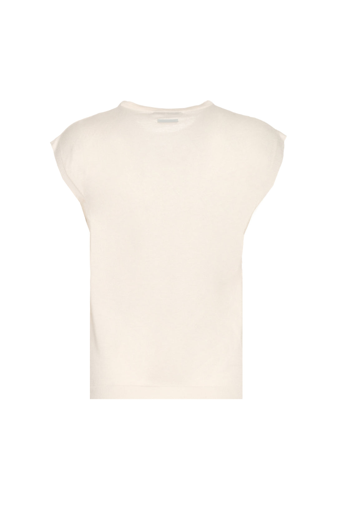 Ekru İpek Kaşmir Aleyna Yuvarlak Yaka Kaşık Kollu Kadın Triko