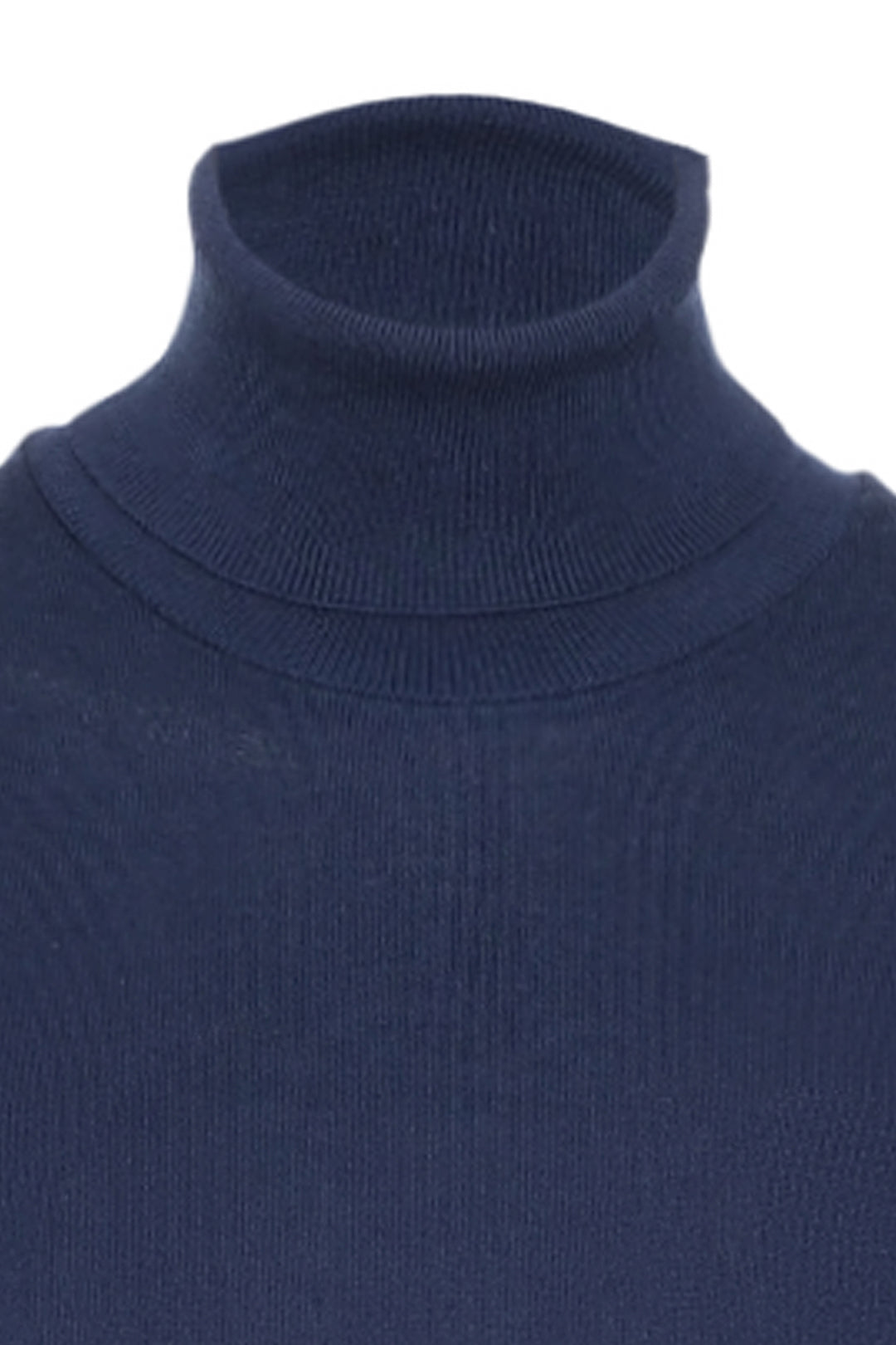 Lacivert İpek Kaşmir Aleyna Balıkçı Yaka Uzun Kollu Kadın Triko