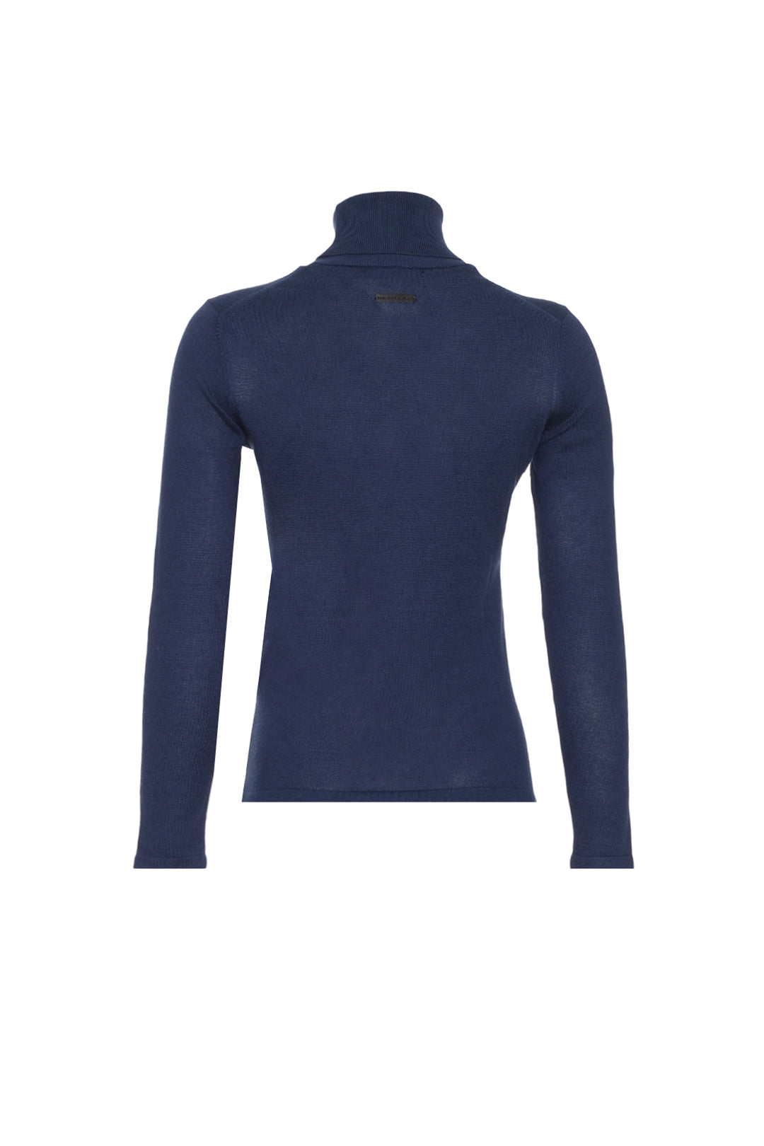 Lacivert İpek Kaşmir Aleyna Balıkçı Yaka Uzun Kollu Kadın Triko