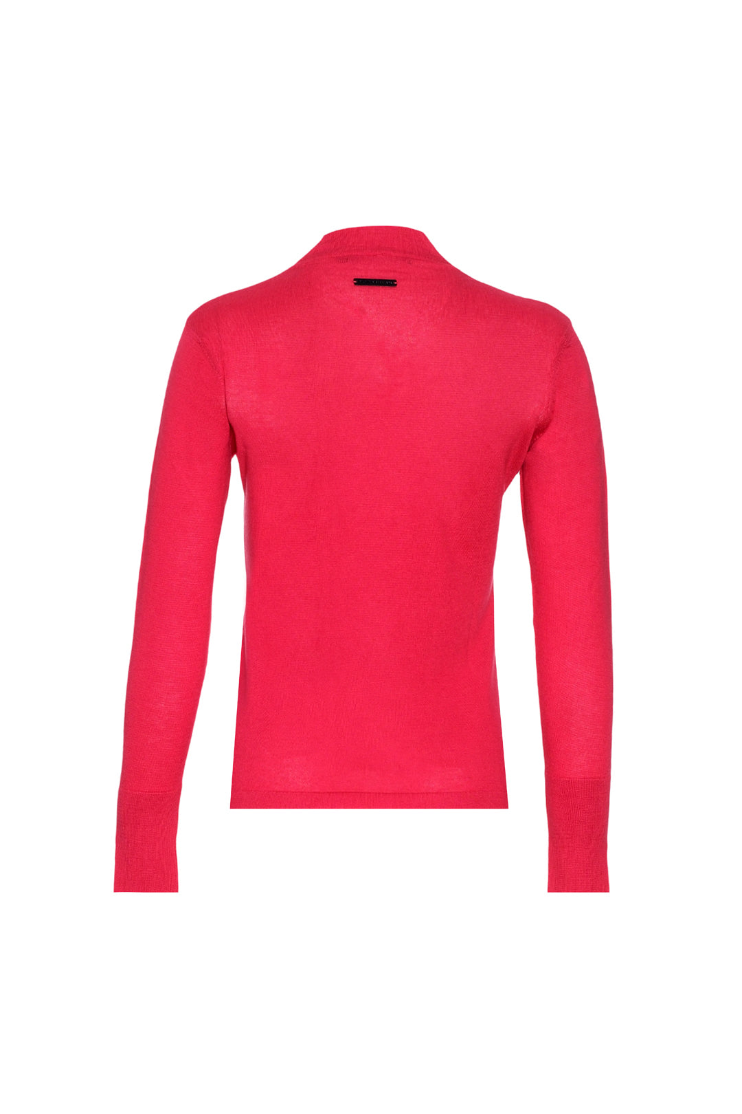 Kırmızı İpek Kaşmir Aleyna Derin V Yaka Uzun Kollu Kadın Triko