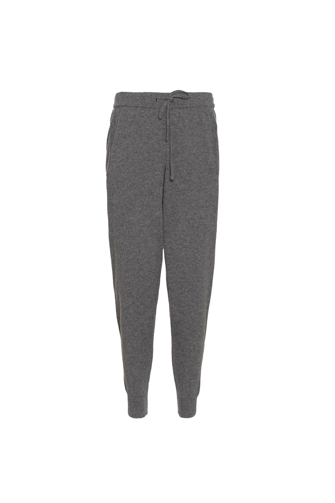 Orta Gri Melanj Kaşmir Yün  Kaşmir ve Yün Geri Dönüştürülmüş  Reloved  Erkek Triko Eşofman Altı