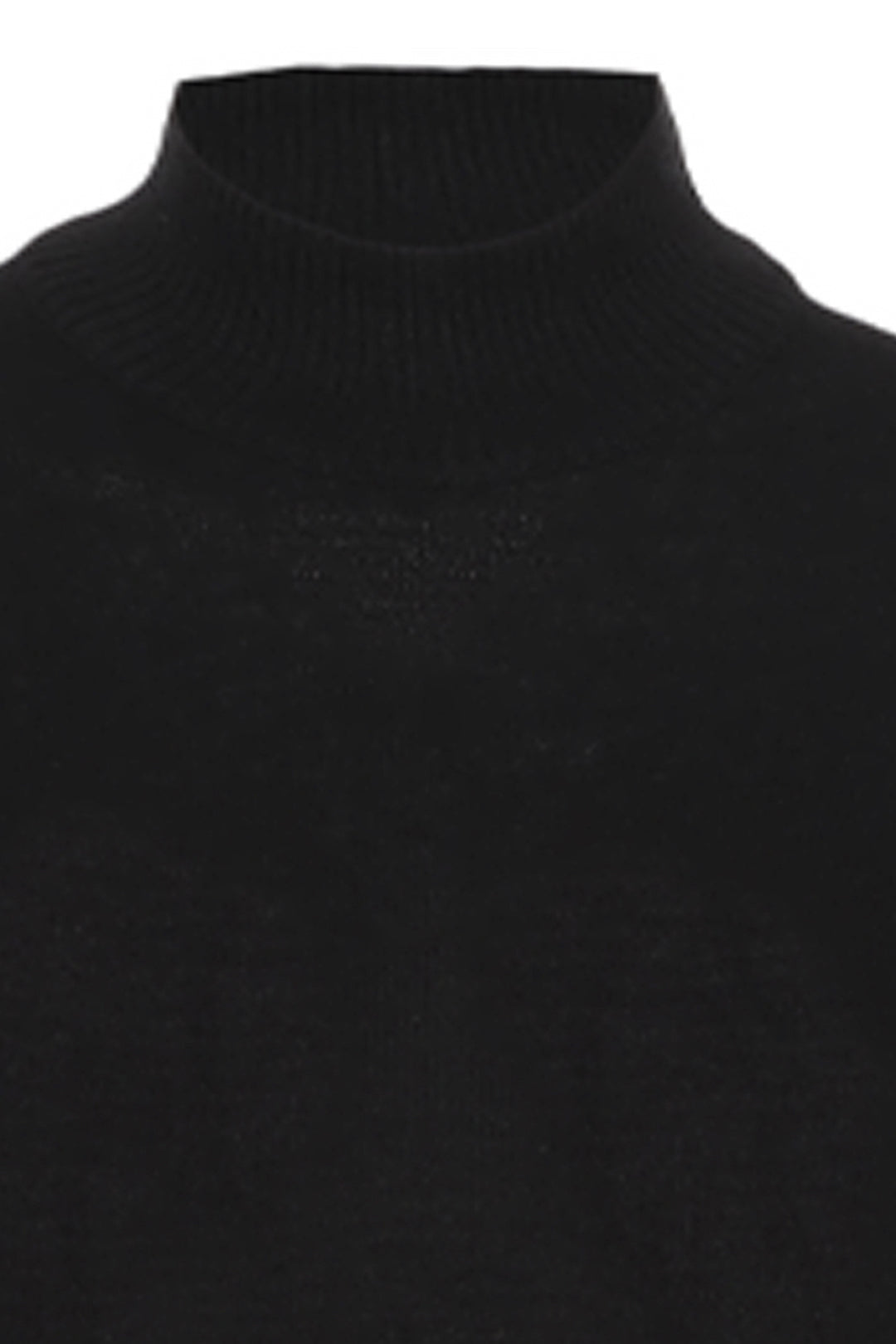 Siyah İpek Kaşmir Aleyna Yüksek Yaka Uzun Kollu Kadın Elbise