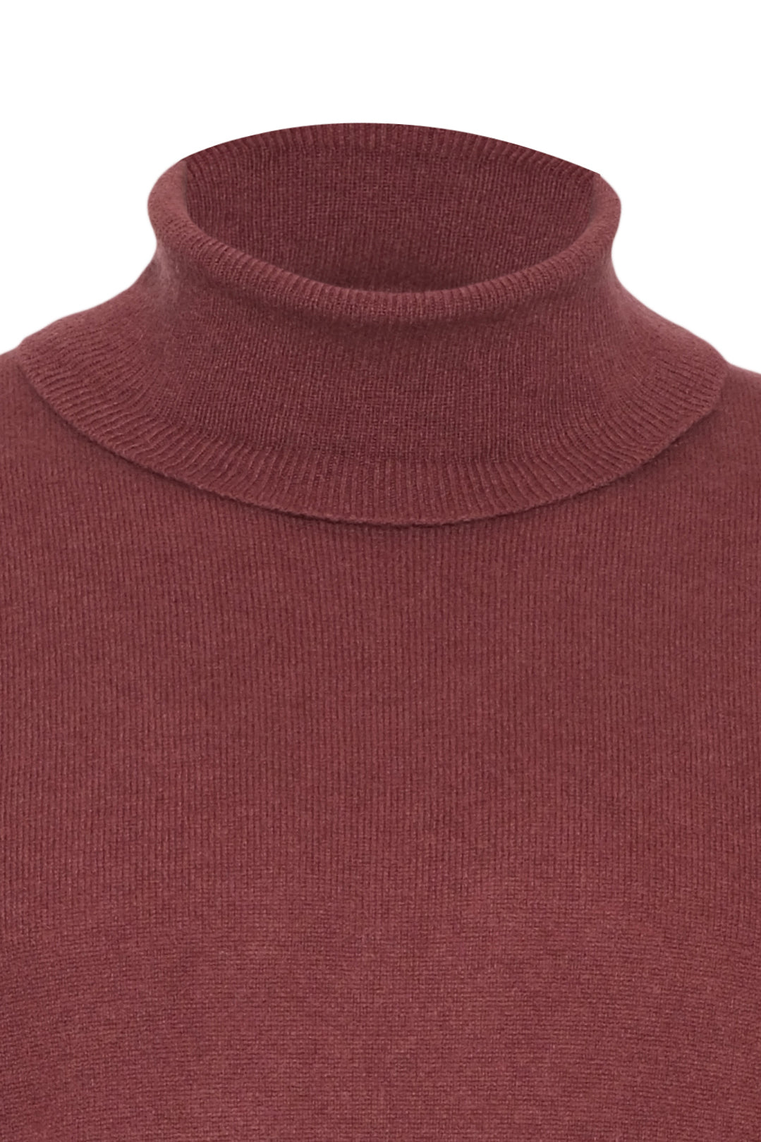 Gül Kurusu Saf Kaşmir Balıkçı Yaka Uzun Kollu Erkek Kazak