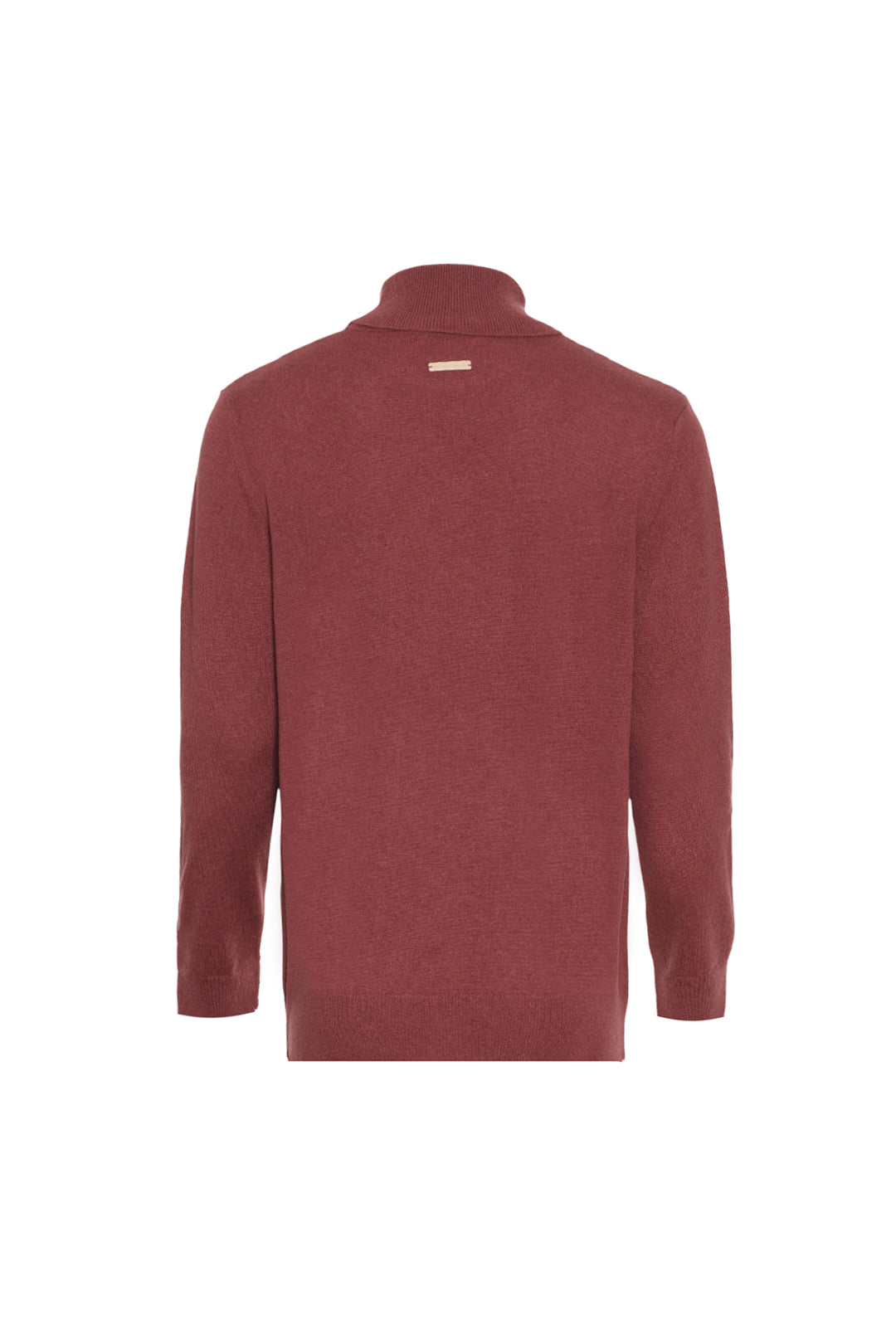 Gül Kurusu Saf Kaşmir Balıkçı Yaka Uzun Kollu Erkek Kazak