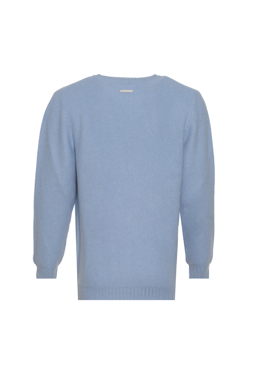 Mavi Tricennial Saf Kaşmir Pike Desenli Uzun Kollu Erkek Kazak