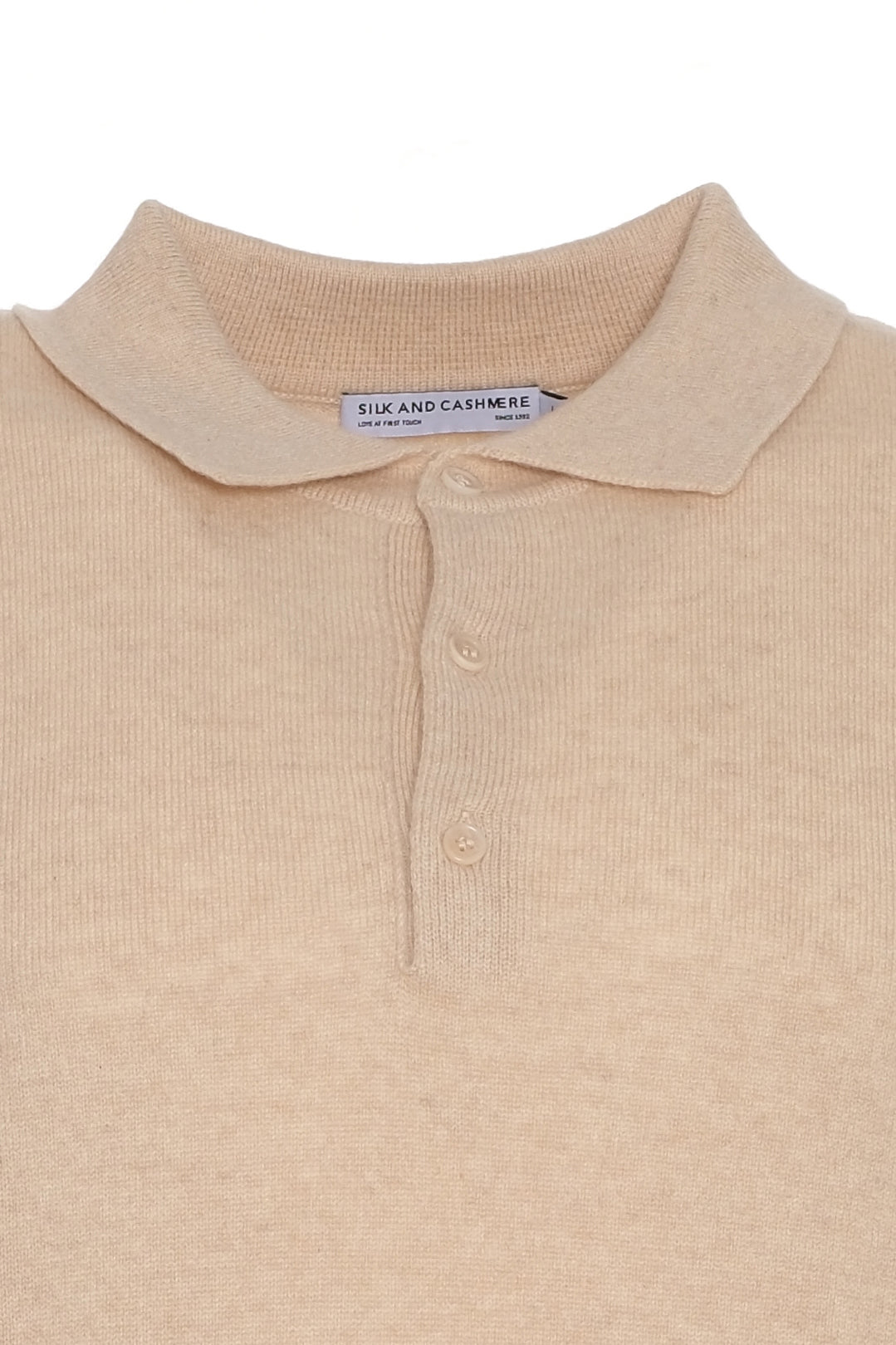 Kum Beji Saf Kaşmir Erkek Polo Kazak