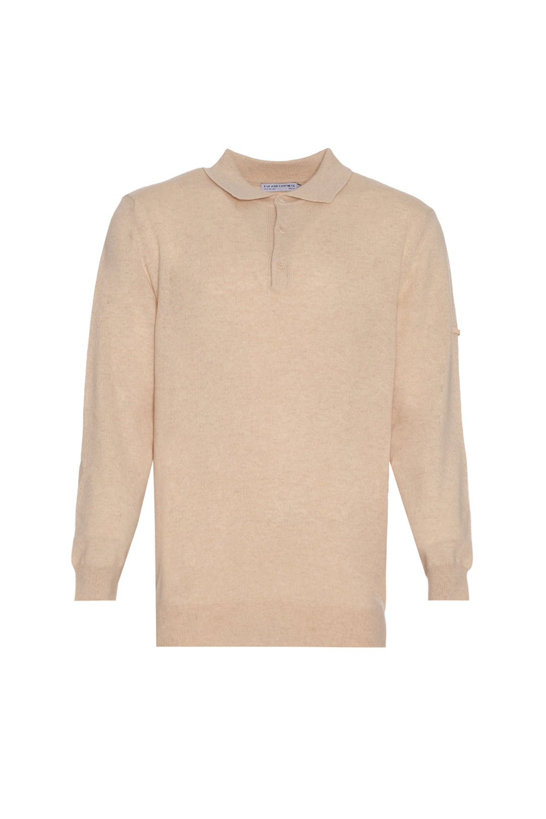 Kum Beji Saf Kaşmir Erkek Polo Kazak