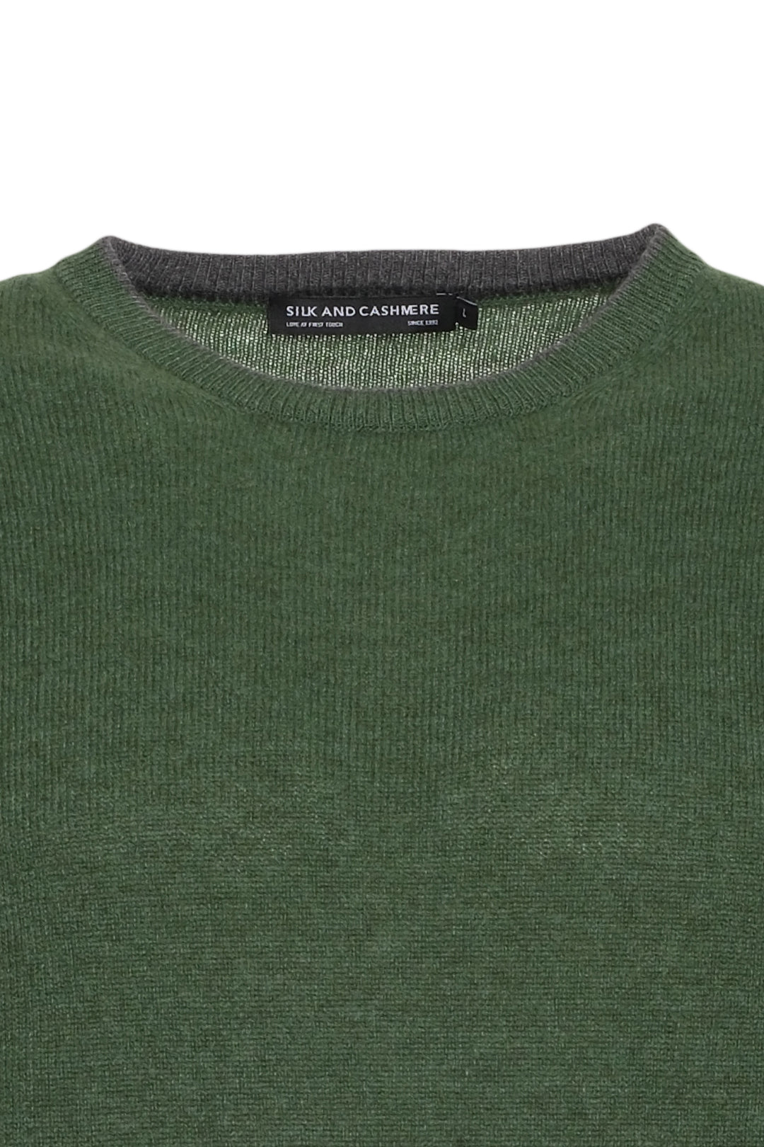 Yeşil İtalyan Saf Kaşmir Franco Bisiklet Yaka Erkek Kazak