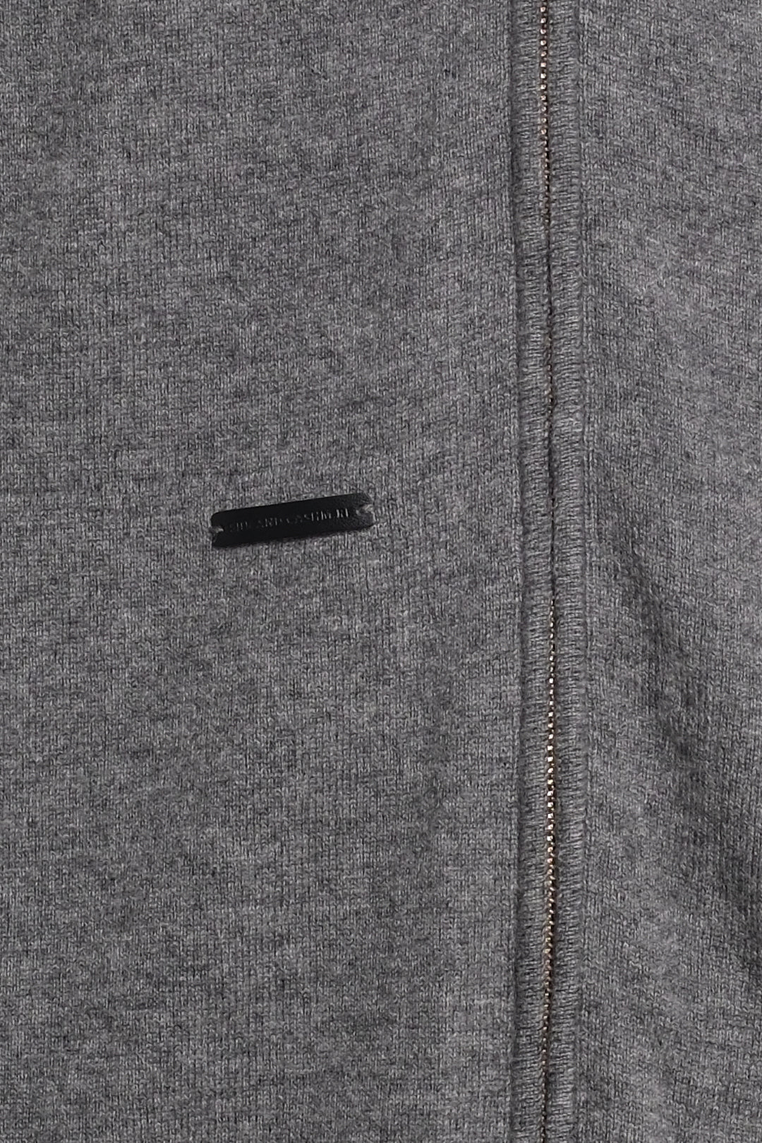 Orta Gri Melanj Kaşmir ve Yün Geri Dönüştürülmüş  Reloved  Yüksek Yaka Erkek Kapüşonlu Hırka