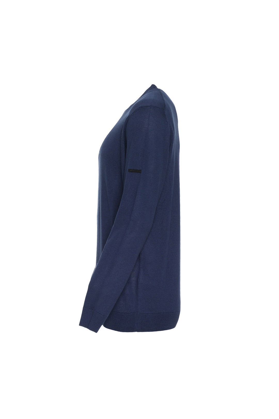 Lacivert İpek Kaşmir Utku Yuvarlak Yaka Uzun Kollu Erkek Triko