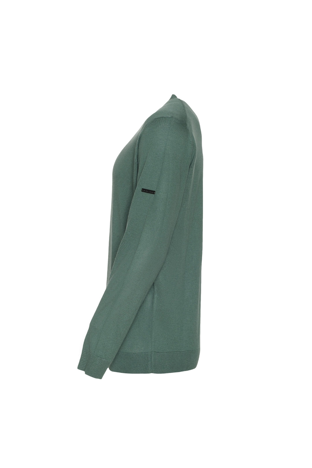 Yeşil İpek Kaşmir Utku Yuvarlak Yaka Uzun Kollu Erkek Triko