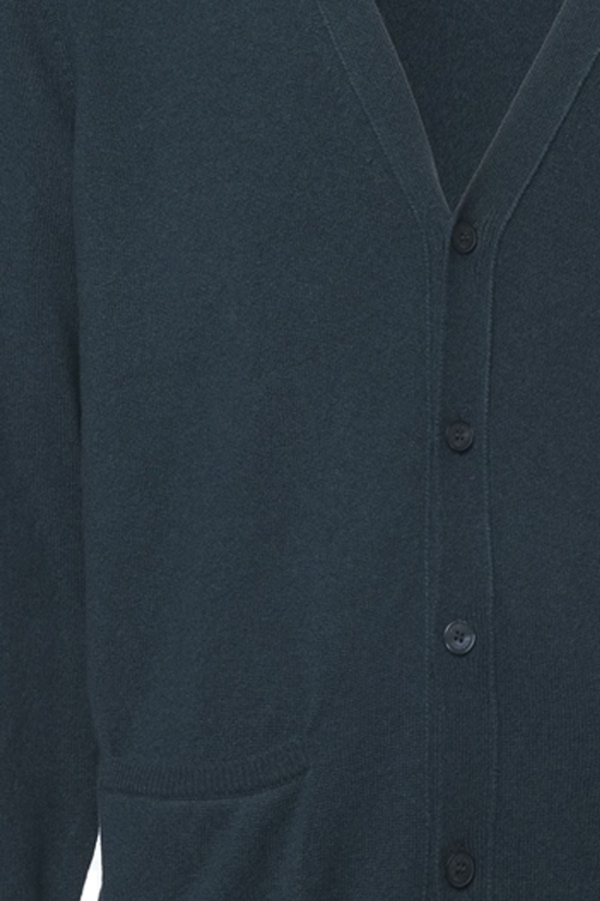 Tavuskuşu Saf Kaşmir Arma V Yaka Uzun Kollu Erkek Hırka