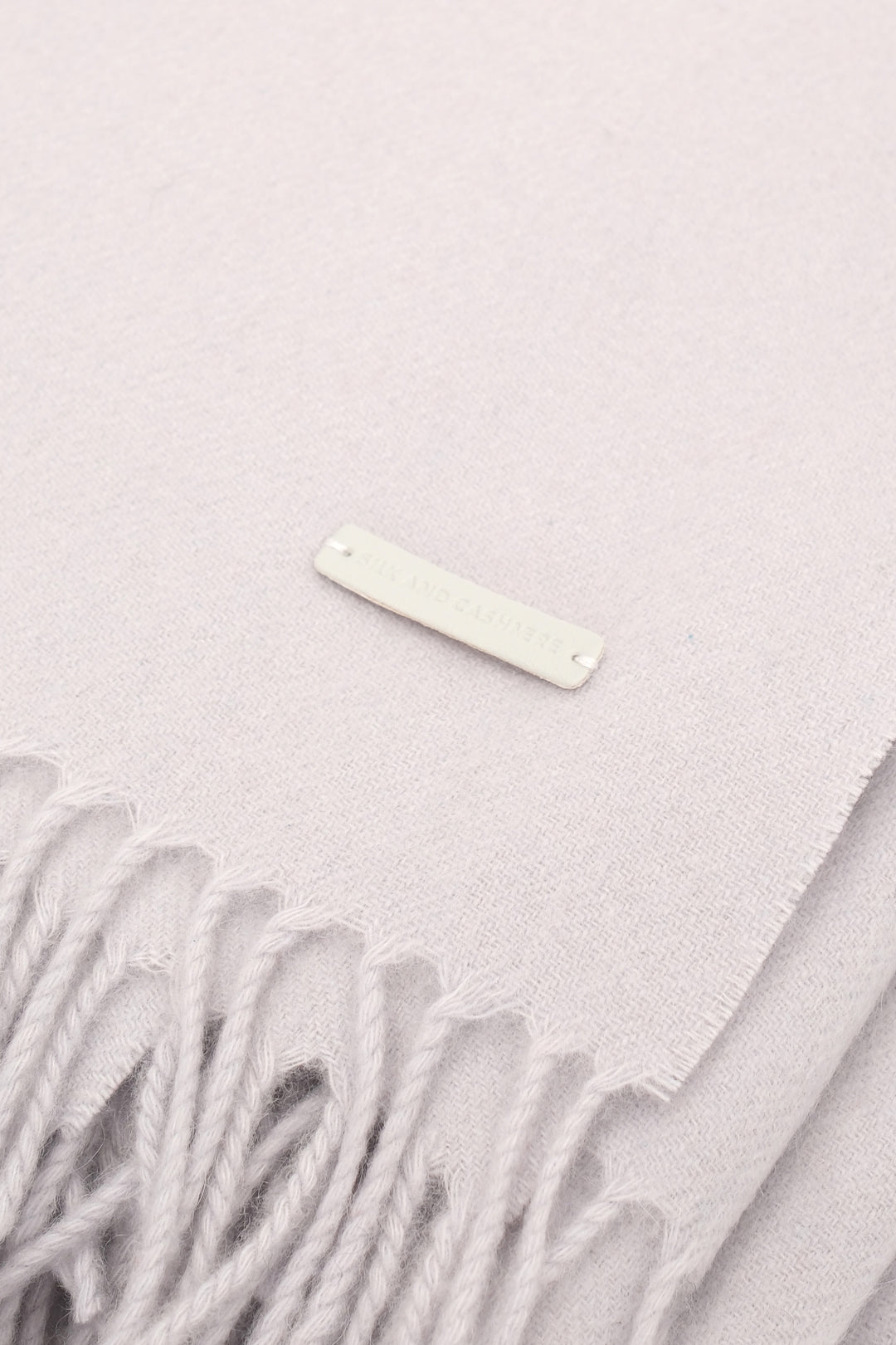 Açık Gri Saf Kaşmir Battaniye 165 x 127 cm